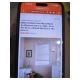 White Cordless Faux Wood Blinds 24" x 64"