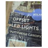 Hampton Bay offset umbrella with led lights