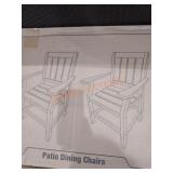 Gray patio dining chairs