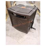 Brown Wood-Look Garden Hose Hideaway