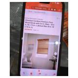 Chestnut Cordless Premium Faux Wood Blinds 33" x