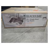 Glacier Bay 25" Single Bowl Top Mount Sink