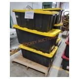 Skid HDC Tough Totes 2- 38 Gal. & 4- 55 Gal.