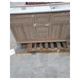 White marble 2 sink vanity 60"L ï¿½ 34.5"H ï¿½ 19"D