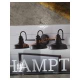Hampton bay 3-light Vanity fixture, Matte black