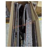 (2) Dark Brown Wicker Patio Bar Stools