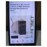 Bathroom Storage Wall Cabinet in Black