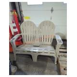 1 Adirondack beige bench 1 Adirondack beige bench