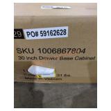 30" Base Drawer Cabinet Assembly Required 30" Base Drawer Cabinet Assembly Required