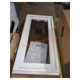 White Vinyl Window Hopper MEASUREMENTS IN PHOTOS White Vinyl Window Hopper MEASUREMENTS IN PHOTOS