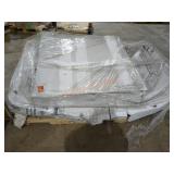 Skid 38" Delta Round Shower Base & Delta Wall Set Skid 38" Delta Round Shower Base & Delta Wall Set