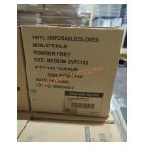 1 case vinyl disposable gloves random sizes