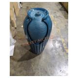 32" Blue Glazed Vase Floor Fountain