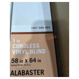 58"x64" Vinyl Blinds Qty 4
