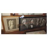 Framed Pictured Composers - Qty 2 Framed Pictured Composers - Qty 2