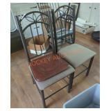 Metal Dining Room Chairs - Qty 2 Metal Dining Room Chairs - Qty 2