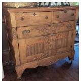 45"W � 23"D � 41"H Antique Wood Dresser 45"W � 23"D � 41"H Antique Wood Dresser