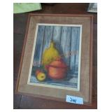 Framed Original Pastel Still Life Framed Original Pastel Still Life