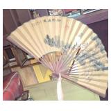 Giant Chinese Crane Painted Fan Giant Chinese Crane Painted Fan