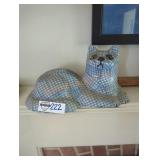 Ceramic Checkered Patterned Cat Door Stopper Ceramic Checkered Patterned Cat Door Stopper