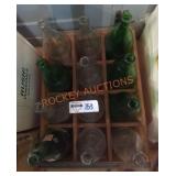 Vintage Bottles & Wood Crate Vintage Bottles & Wood Crate