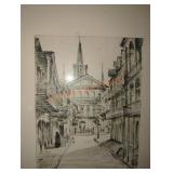 Vintage Signed New Orleans Lithograph Vintage Signed New Orleans Lithograph