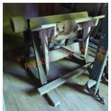 Antique Wood & Iron Rare Wood Lathe Early 1920 Antique Wood & Iron Rare Wood Lathe Early 1920