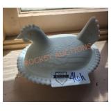 Vintage Milk Glass Hen on Nest Vintage Milk Glass Hen on Nest