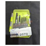 Ryobi 5-piece spiral screw extractor