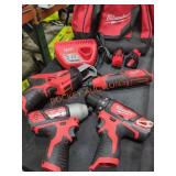 Milwaukee M12 4 Tool Combo Milwaukee M12 4 Tool Combo