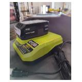 Ryobi 18v 4 ah battery and charger