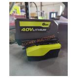 Ryobi 40v 6 ah battery and charger Ryobi 40v 6 ah battery and charger