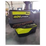 Ryobi 40v 6 ah battery and charger Ryobi 40v 6 ah battery and charger