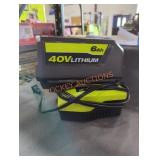 Ryobi 40v 6 ah battery and charger Ryobi 40v 6 ah battery and charger