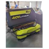 Ryobi 40v 6 ah battery and charger