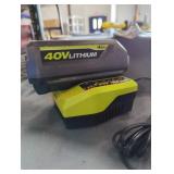 Ryobi 40v 4 ah battery and charger