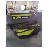 Ryobi 40v 4 ah battery and charger
