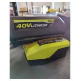 Ryobi 40v 4 ah battery and charger