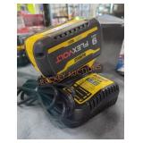 DeWalt 20v/60v flex volt 9 ah battery and charger DeWalt 20v/60v flex volt 9 ah battery and charger