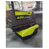 Ryobi 40v 6 ah battery and charger Ryobi 40v 6 ah battery and charger