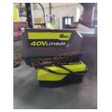 Ryobi 40v 6 ah battery and charger Ryobi 40v 6 ah battery and charger