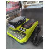 Ryobi 18v 1.5 ah battery and charger