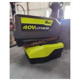 Ryobi 40v 6 ah battery and charger Ryobi 40v 6 ah battery and charger