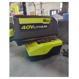 Ryobi 40v 6 ah battery and charger Ryobi 40v 6 ah battery and charger