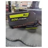 Ryobi 40v 6 ah battery and charger Ryobi 40v 6 ah battery and charger