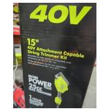 Ryobi 40v attachment capable string trimmer Ryobi 40v attachment capable string trimmer