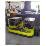 Ryobi 18v dual charger and 4 ah batteries Ryobi 18v dual charger and 4 ah batteries