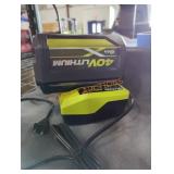 Ryobi 40v 6 ah battery and charger Ryobi 40v 6 ah battery and charger