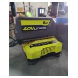 Ryobi 40v 6 ah battery and charger Ryobi 40v 6 ah battery and charger