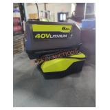Ryobi 40v 6 ah battery and charger Ryobi 40v 6 ah battery and charger